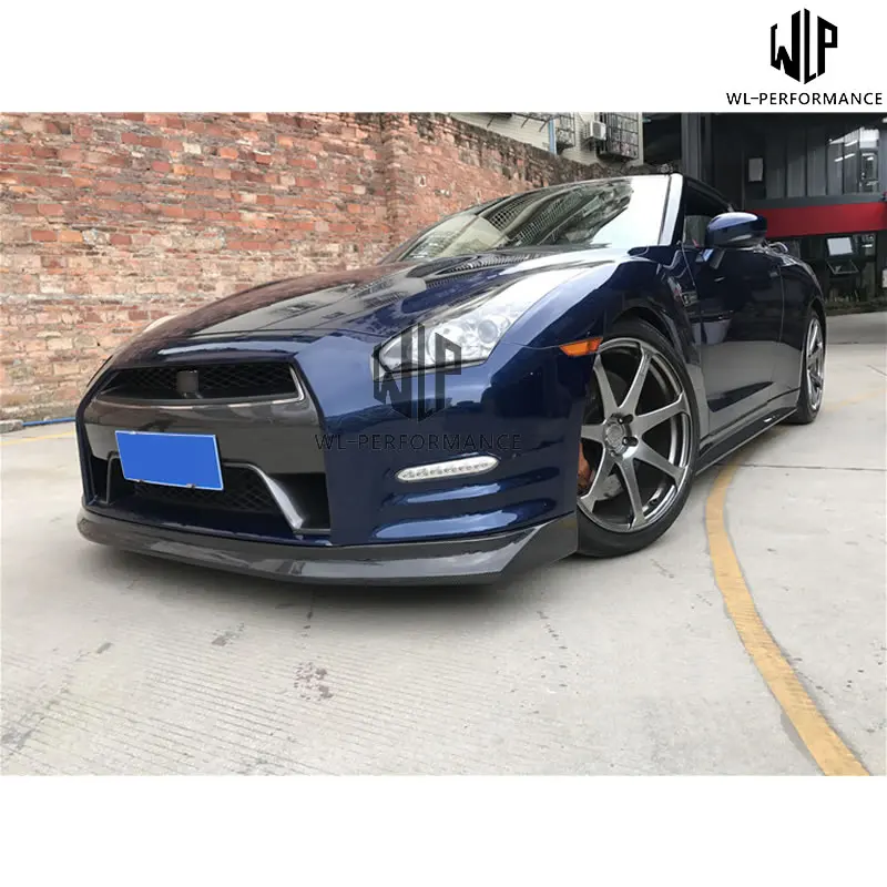 GTR R35 Высокое качество углеродного волокна переднего бампера губ автомобиля Стайлинг для Nissan GTR GT-R R35 автомобильный комплект кузова 08-13