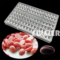 3d beans tray sphere thick polycarbonate chocolate mold for coffee sweets bakeware cake pastry confectionery tool
