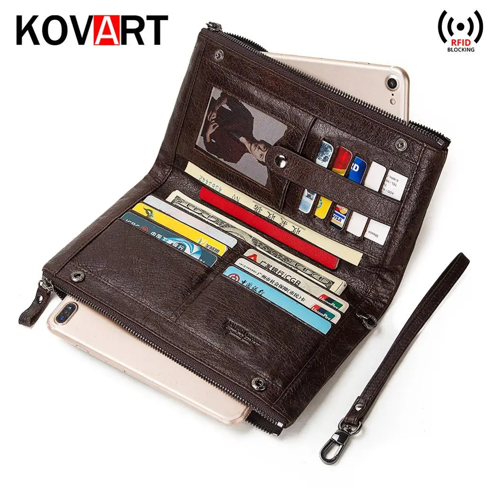 Дизайнерские мужские кошельки известного бренда Длинный кошелек из натуральной