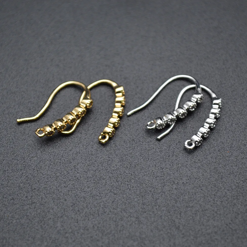 Крючки для сережек с фианитом 30 шт./комплект|Ювелирная фурнитура и компоненты| |