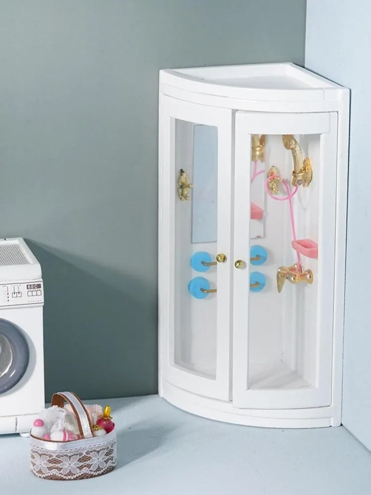 

Miniature 1:12 Dollhouse Miniature Furniture Simulation Bathroom White House Room Table Decoration Set Accessories Doll Sho W3O5