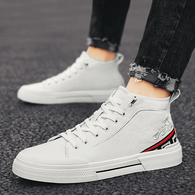 

Men's high top shoes 2021 autumn and winter new shoes Korean fashion trend all-match casual shoes sports men's trendy shoes