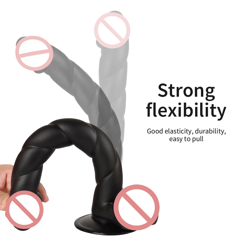 Супер длинный фаллоимитатор с присоской мягкий огромный член асимметричный