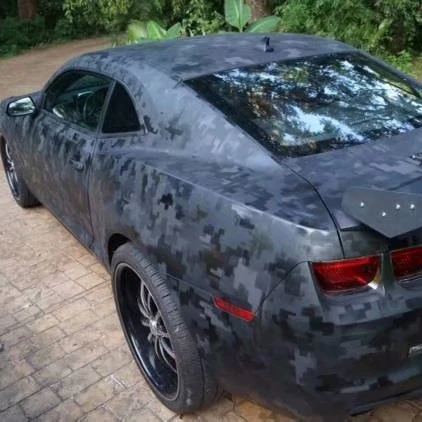 

TSAUTOP top quality matte/glossy Popular dark grey camouflage Car Stickers for Car vinyl wrapping