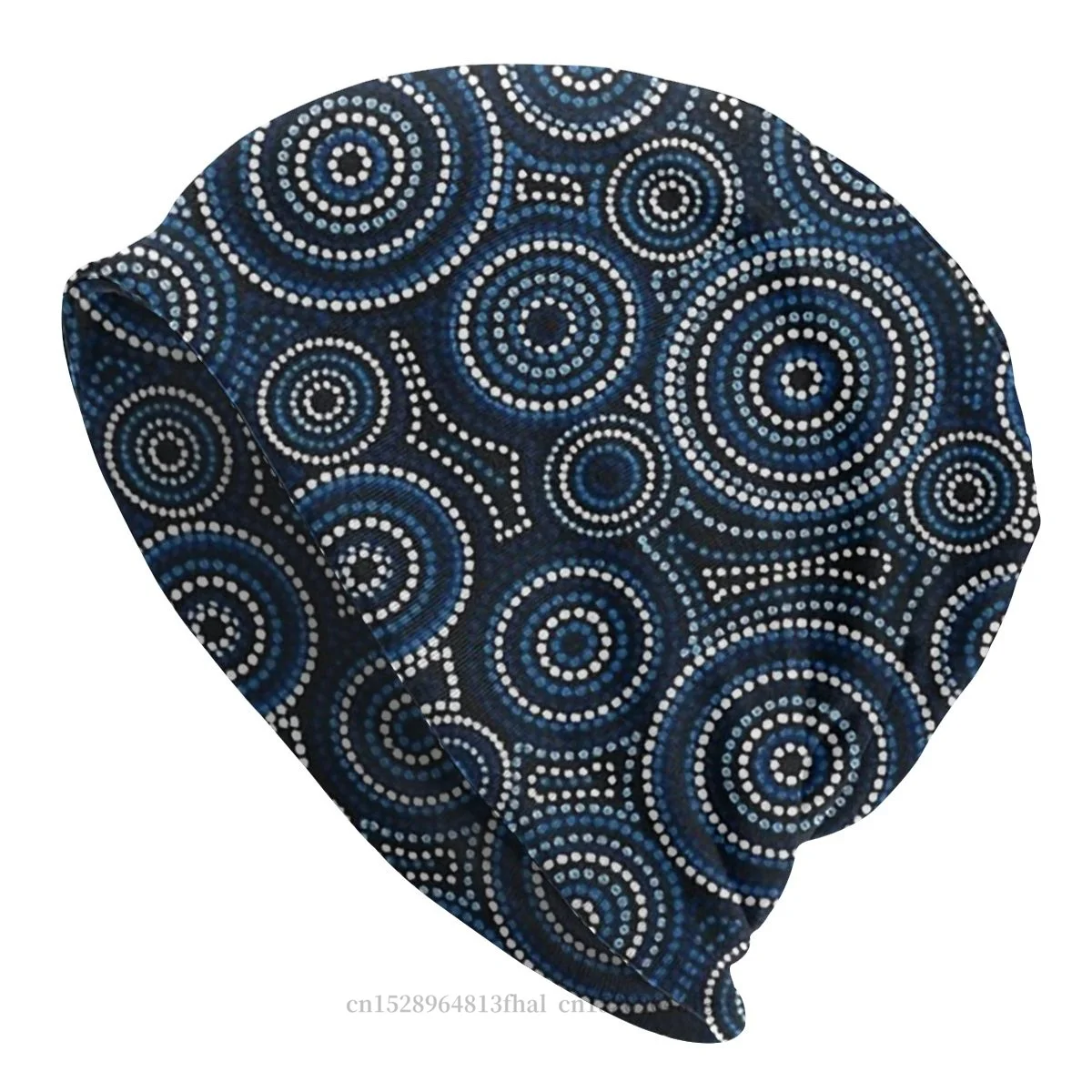 

Bonnet Hats Australian Aboriginal Art Men Women's Copy Of Blue Winter Warm Cap Hip Hop Skullies Beanies Caps