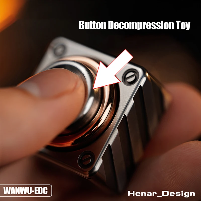 WANWU-EDC Button Fidget Spinner Gyro Wasteland Technology CNC Seiko Carving Decompression Toy enlarge