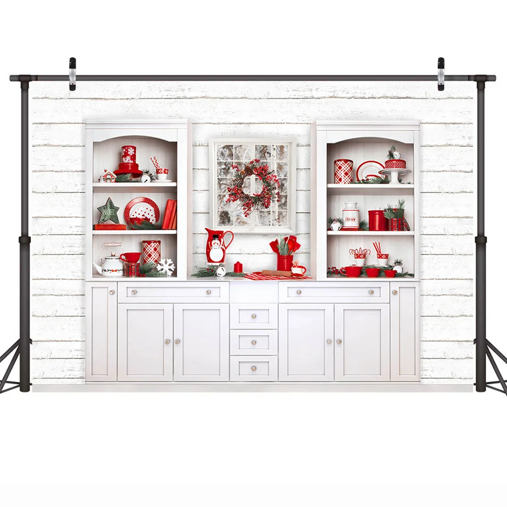 Рождественская фотография фон для фотостудии белая деревянная стена фотостудия