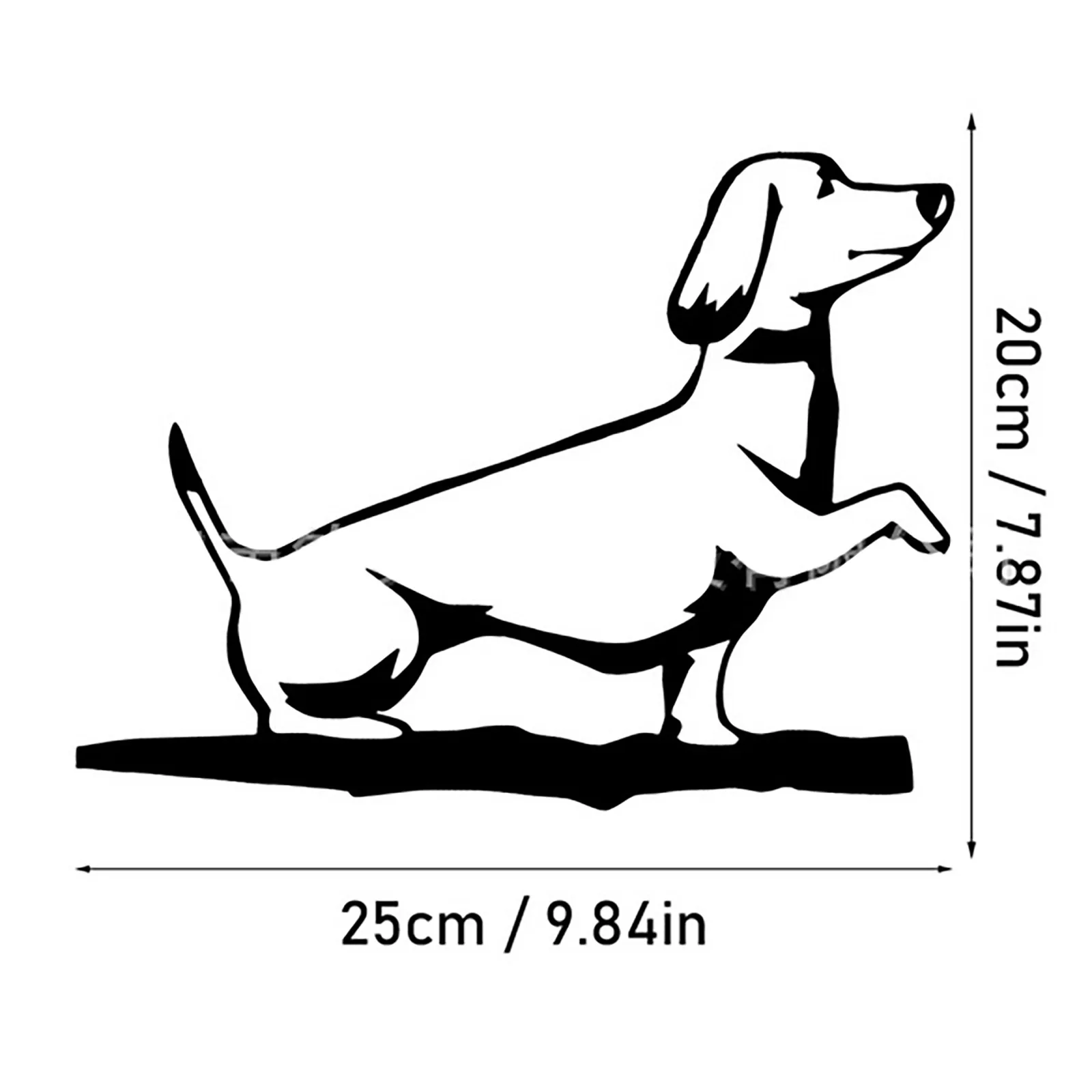 

Puppy Statue For Garden Metal Outdoor Decoration Ornaments Plug-in Artwork Hollow Out Silhouette Lawn Yard Decor Lovely Guardian