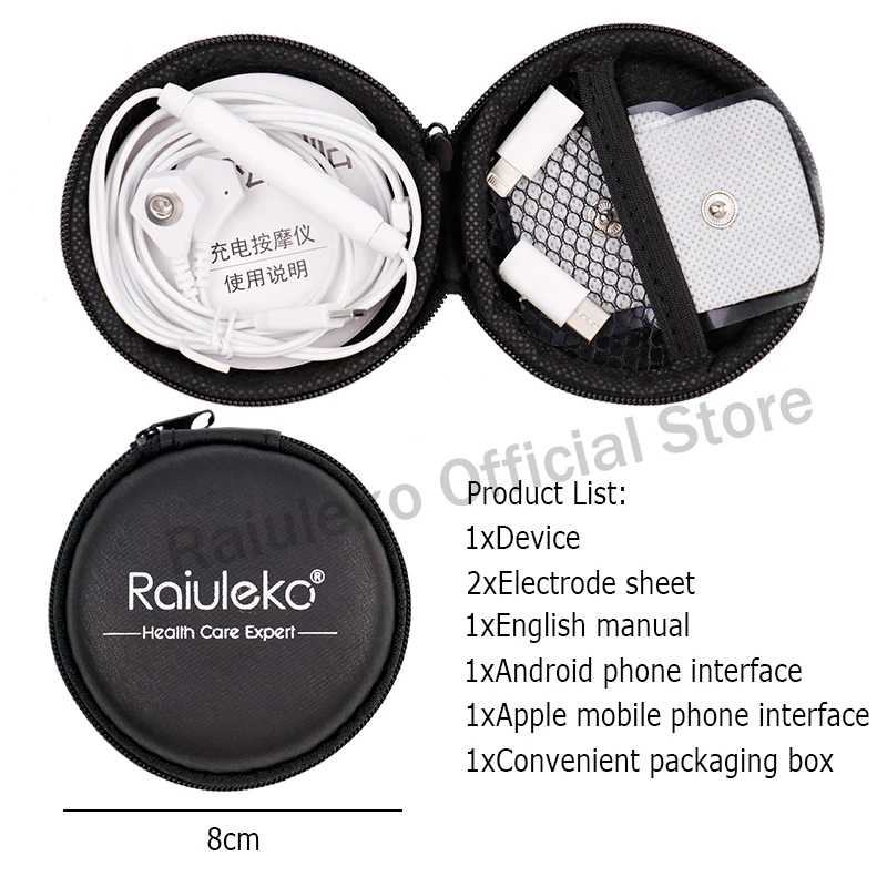 Мобильный телефон Электрический массажер TENS для мышечного стимулятора терапия