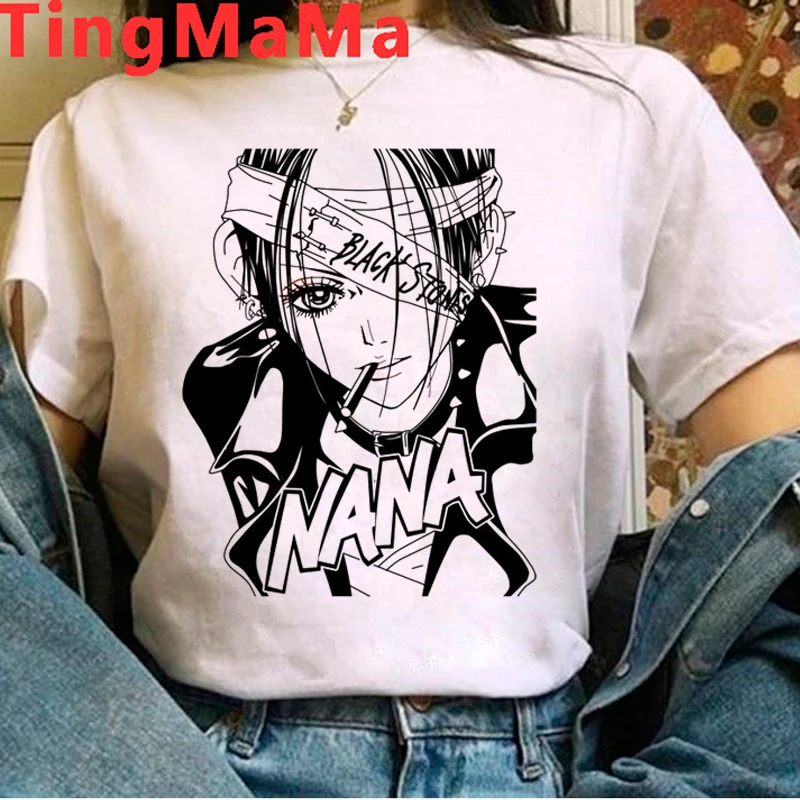 Футболка женская в стиле Харадзюку с японским аниме Милая футболка Нана Осаки