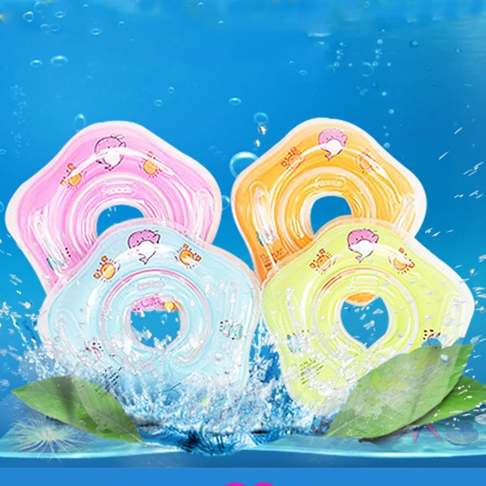 

Newborn Toddler Inflatable Neck Ring Cute Security Portable Float Swimming Air Mattress Bathing Water Accessory