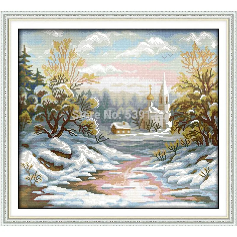 Первый мороз! Набор для вышивки сделай сам 11CT 14CT DMC|counted cross stitch|cross stitch setdmc 14ct |