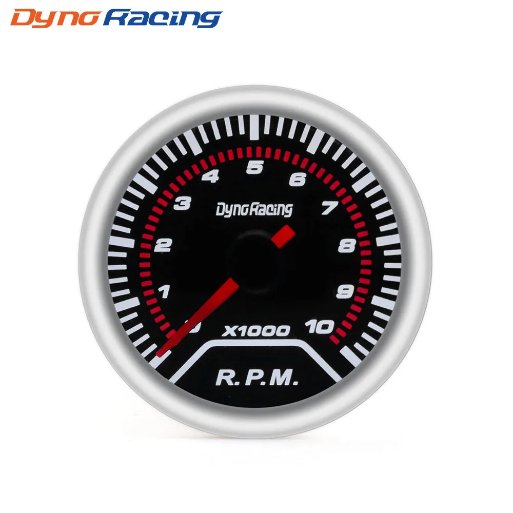Dynoracing тахометр 2 &quot52 мм дымовая линза 0 10000 об/мин датчик супер яркое светодиодное