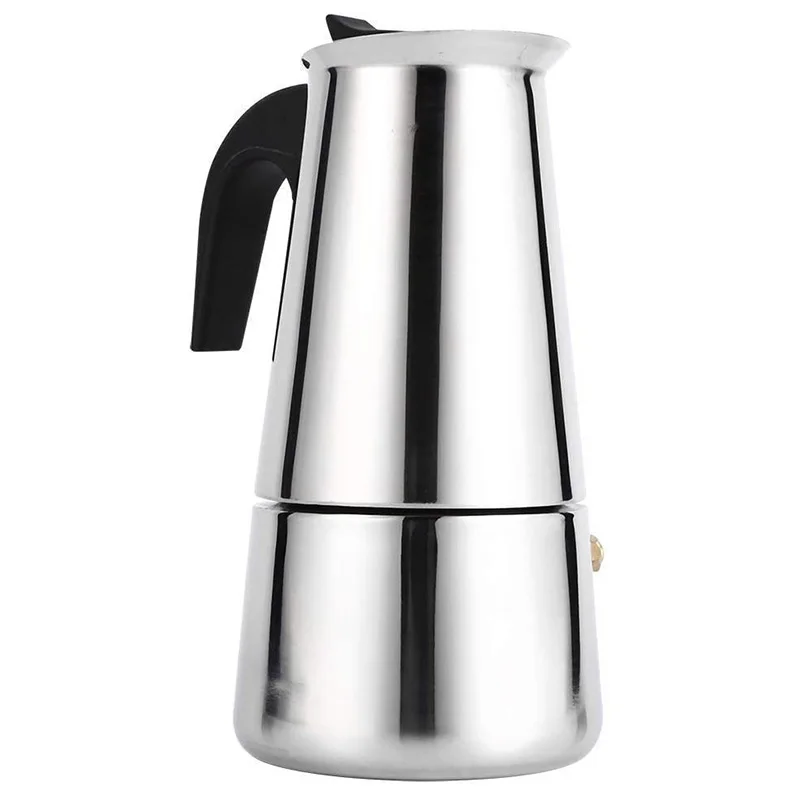 

Stainless Steel Moka Latte Espresso Portable Coffee Maker Stovetop Filter Coffee Pots Percolator,300ML