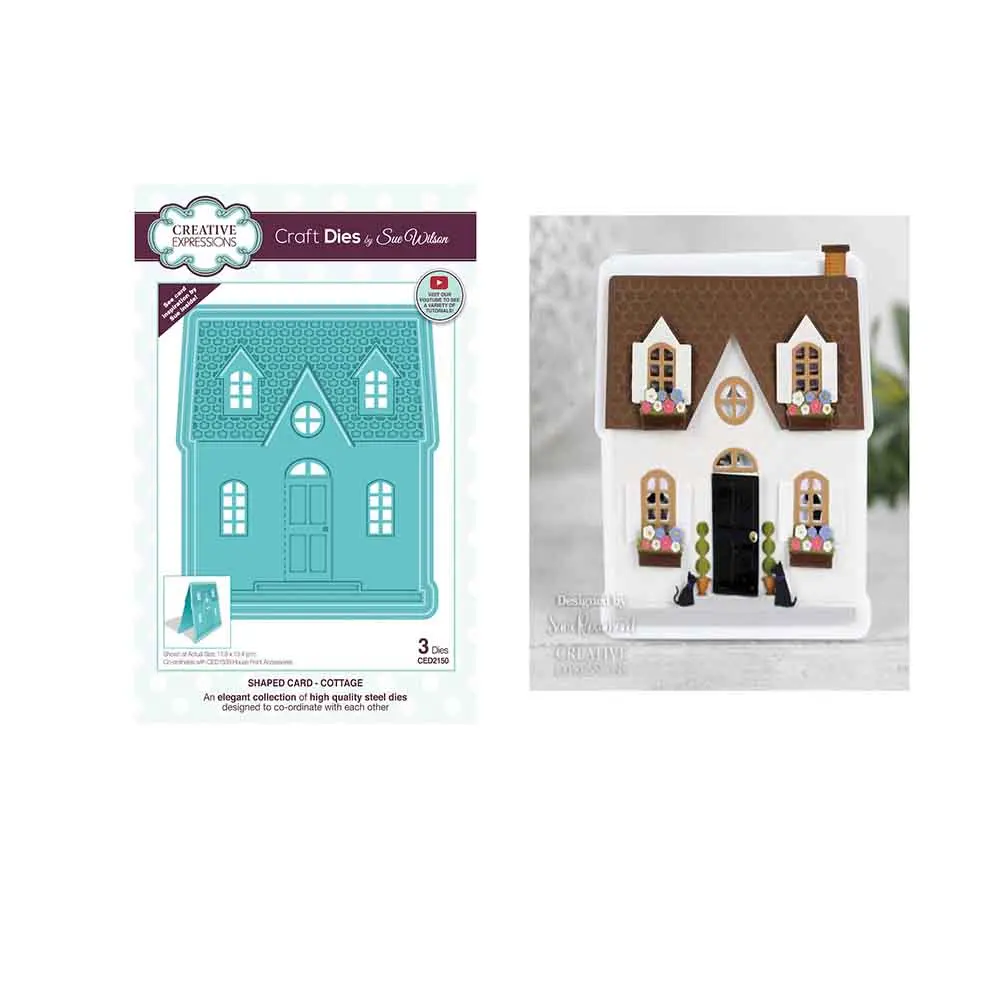 

Cottage Shaped Arrival New Metal Cutting Dies Scrapbook Diary Decoration Stencil Embossing Template Diy Greeting Card Handmade