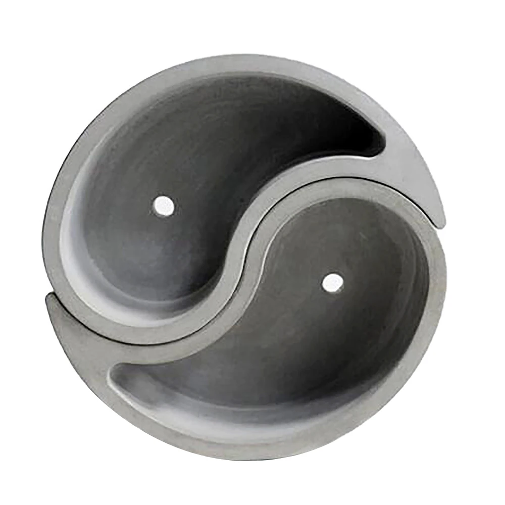 Форма для цветочного горшка дизайн тайчи Инь Янь силиконовая форма сделай сам