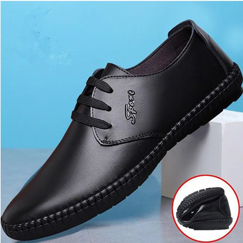 2019 Newset Men Casual Shoes Fashion Genuine Leather Loafers Moccasins Slip on Men's Flats Male Driving | Обувь