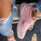 Кроссовки женские на шнуровке, спортивная обувь, повседневные Нескользящие дышащие Лоферы для спортзала, прогулок и бега, весна 2021