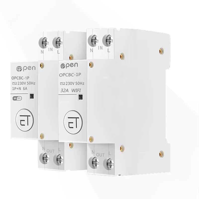 Disjuntor com Interruptor Inteligente Controle Remoto 18 mm Trilho Din Wi-fi Aplicativo Ewelink para Smart Home Compatível com Alexa e Google Disjuntores