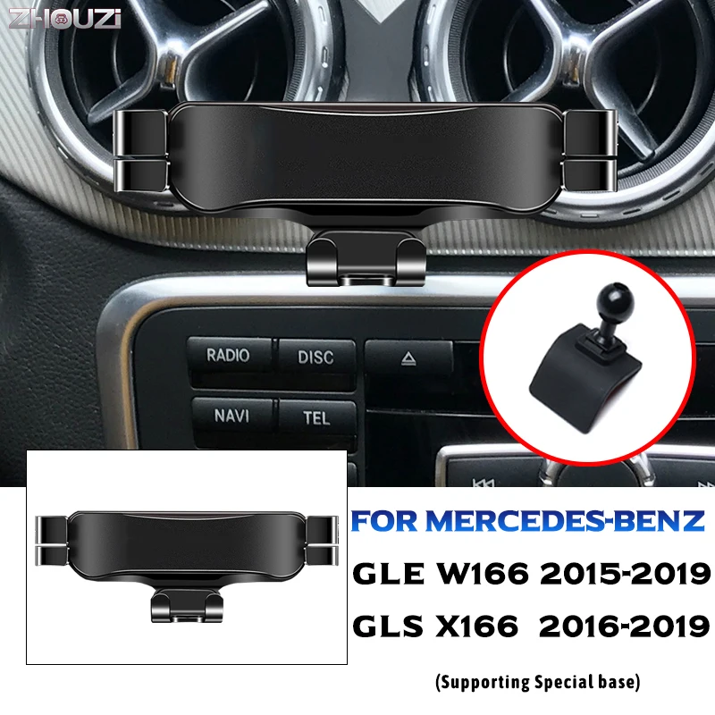 

Автомобильный мобильный телефон держатель для Mercedes Benz W166 GLE 2015-2019 GLS X166 2016-2019 подставка для крепления GPS навигации кронштейн аксессуары для в...