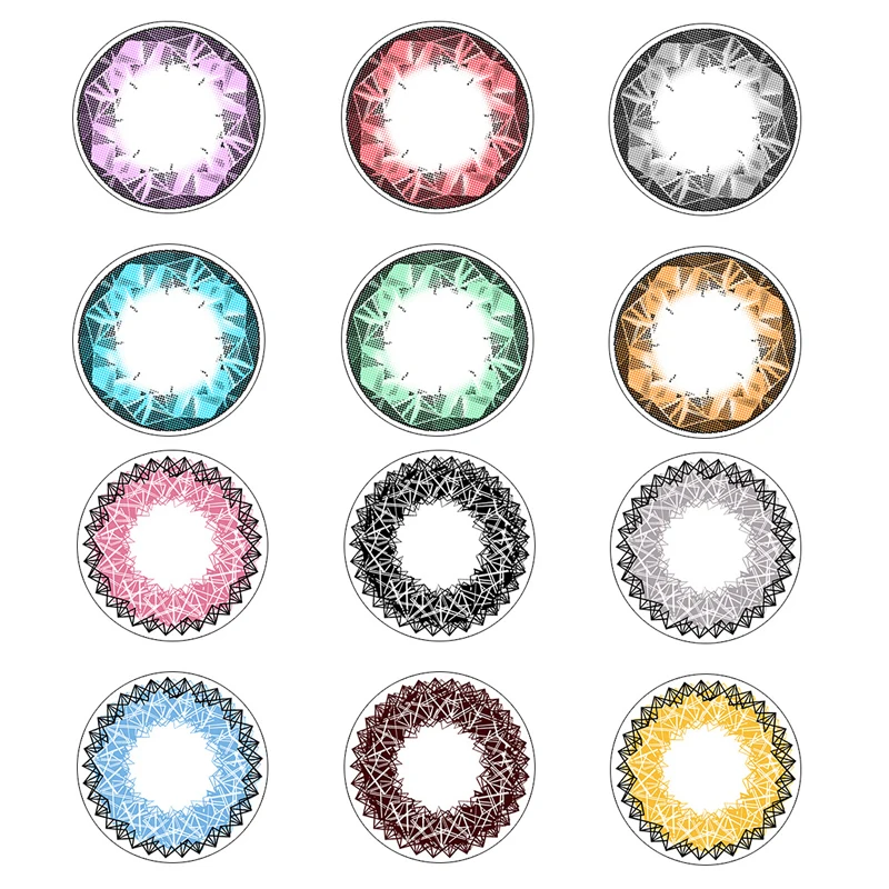 2 шт./1 пара красота косплей большие цветные глаза макияж Хэллоуин женские