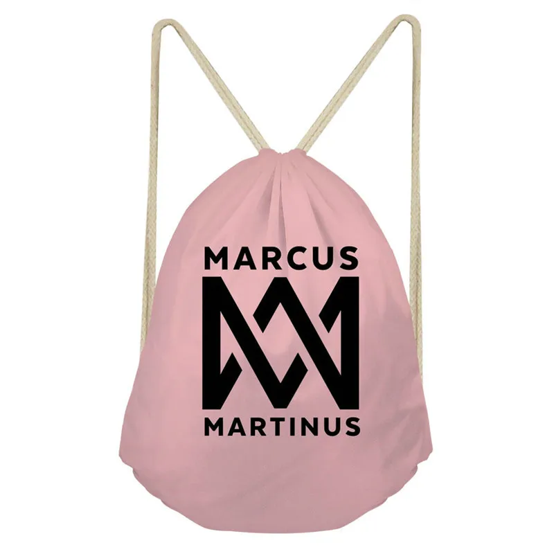 as pictures ThiKin Маркус и Мартинус Drawstring Детская сумка-рюкзак для девочек-подростков небольшие мешки для хранения ежедневный Рюкзак Mochila - Цвет: as pictures