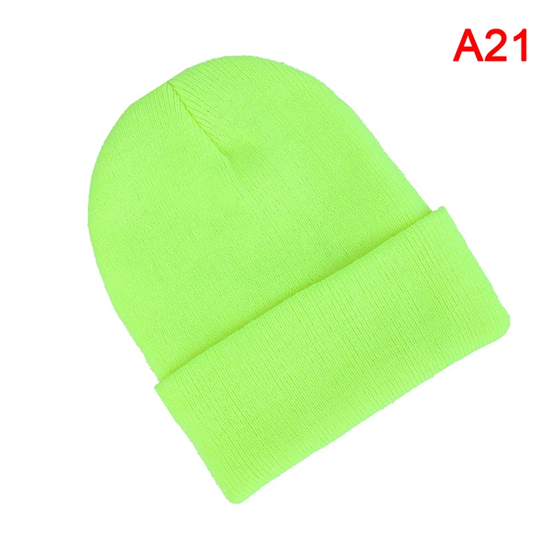 Однотонная вязаная шапка с черепом зимние теплые облегающие шапки манжетами для