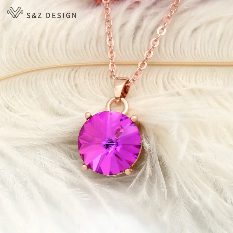 Цепочка с подвеской S &amp Z женская дизайнерское крупное ожерелье из розового