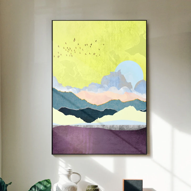 

100% Hand Painted Abstract Scenery Art Oil Painting On Canvas Wall Art Wall Adornment Picture Painting For Live Room Home Decor