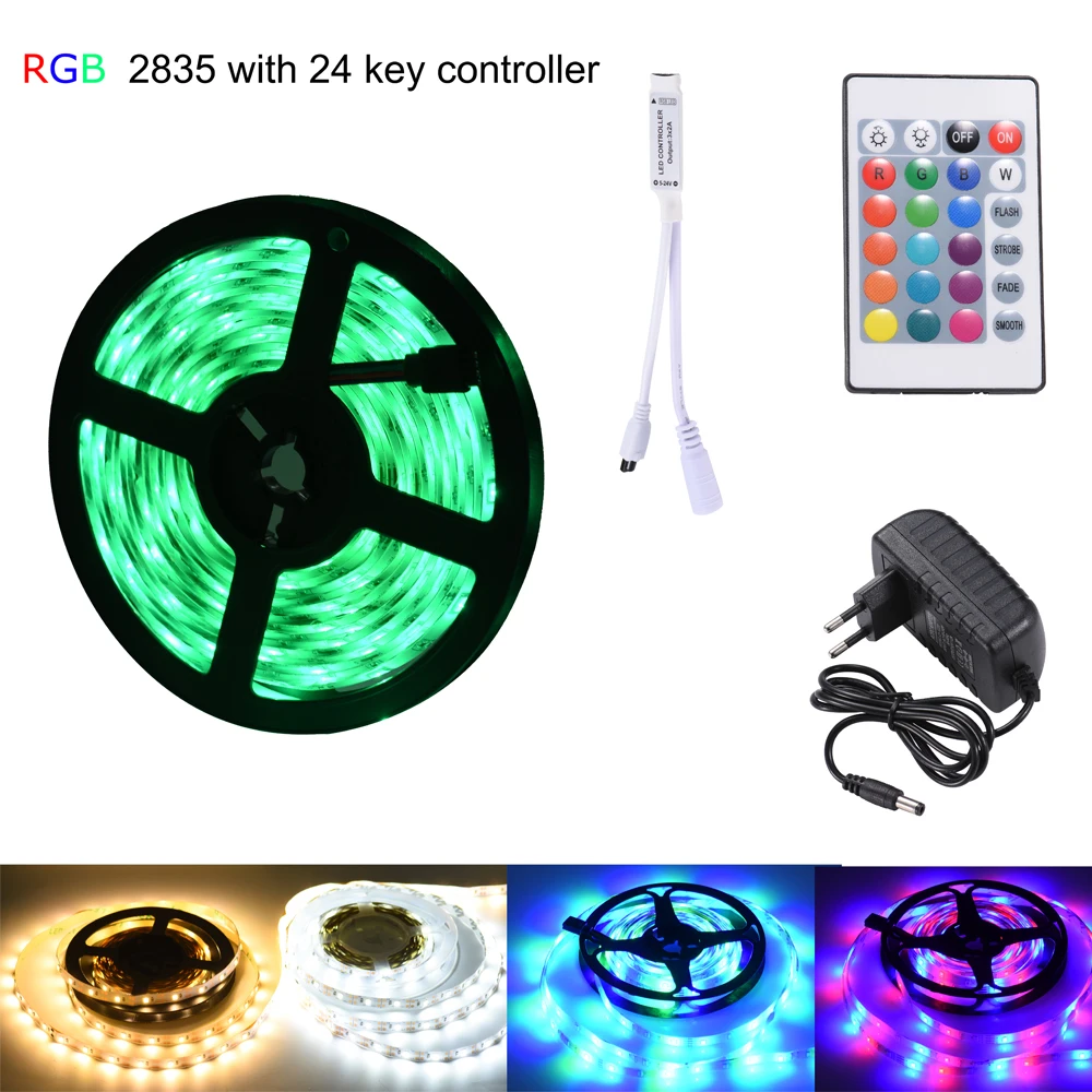 

LED Strip RGB STRIP 2835 Flexible led light 12v RGB 5M 10M 15M 20M Tape DC 12V+ Remote Control