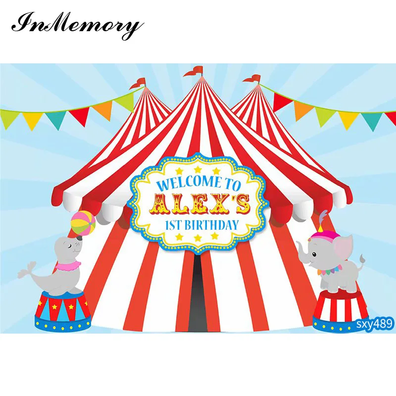 InMemory Мультфильм фотография фон цирковая фиеста тема карусель день Рождения