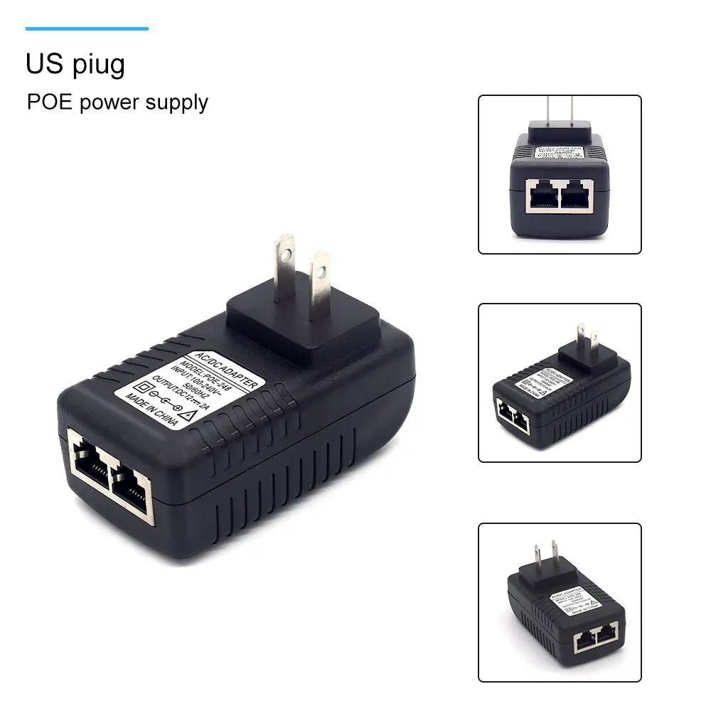 48 В/12 в POE инжектор Ethernet CCTV адаптер питания 0 5 А/2 а 24 Вт для IP-камер IP телефонов