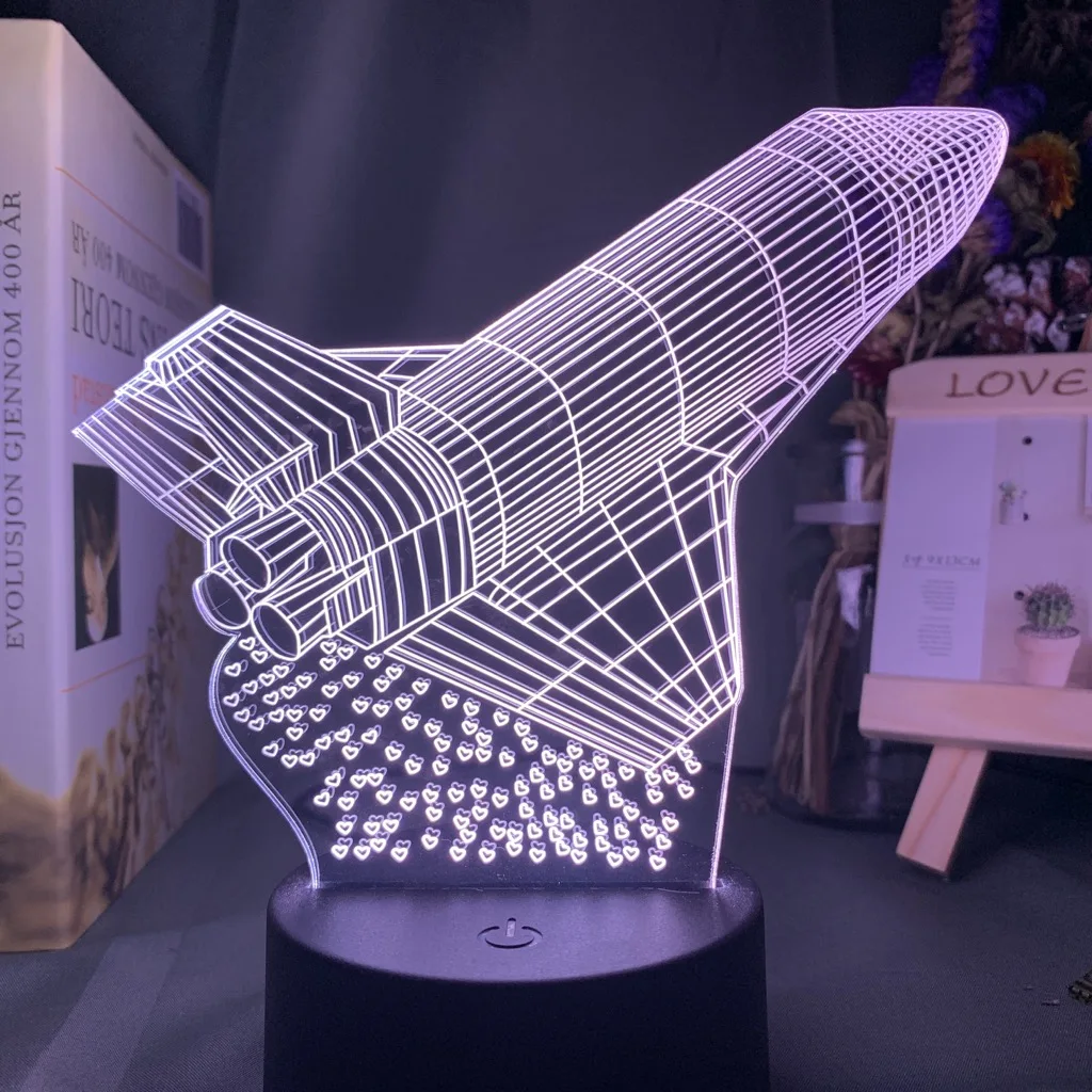 

Project Apollo Spaceship Children's Bedroom Decoration Night Light Children's Study Desk Lamp 3D Unique Gift