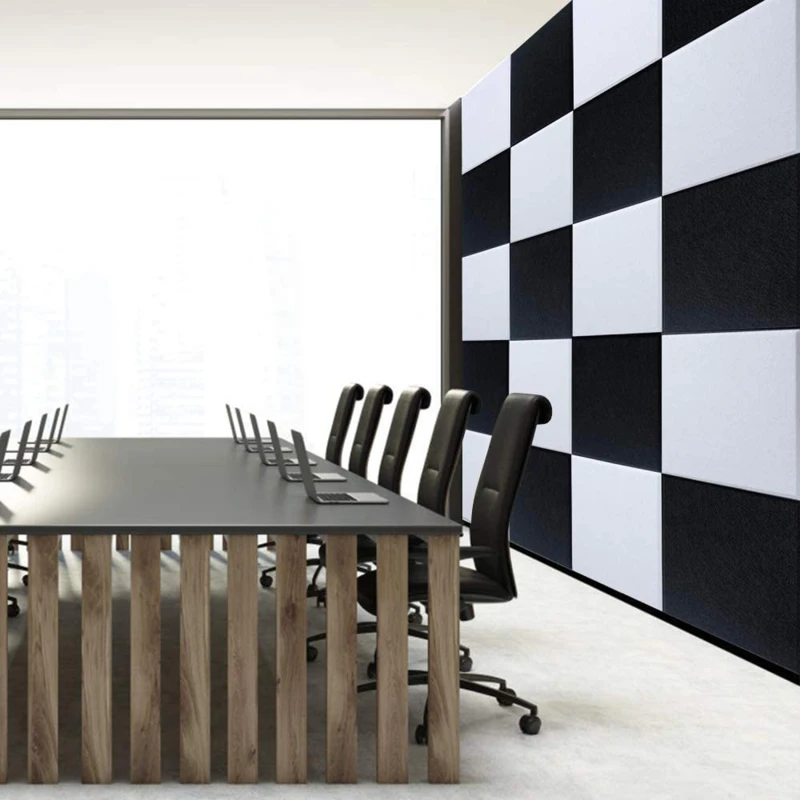 

12PCS Environmental Soundproofing Board Decorative Wall Stickers Home and Office Soundproofing Board Soundproof Wall Stickers