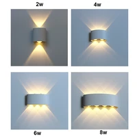 2w 4w 6w 8w 10w 12w led wall light outdoor waterproof modern nordic style indoor wall lamps living room porch garden lamp