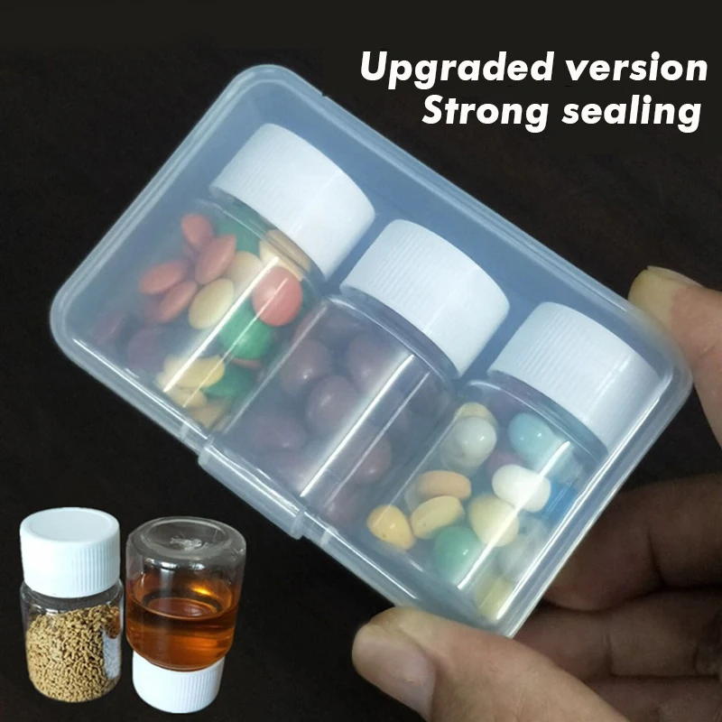 

Medicine Pill Box Large-capacity Sealed Moisture-proof Pill Organizer Waterproof Drug Divider Dispensing Medicine Bottle Pillbox