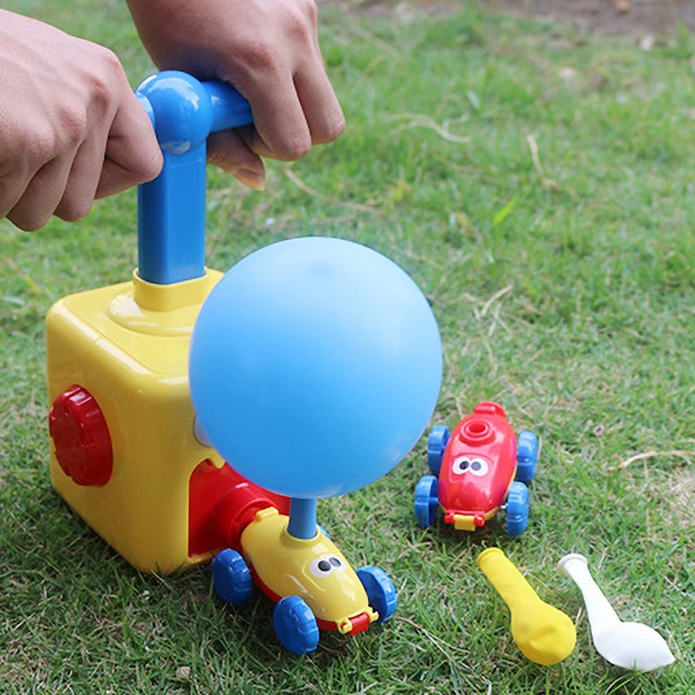 

Press-Powered Racing Car with Manual Balloon Pump Educational Toys Kids Gift
