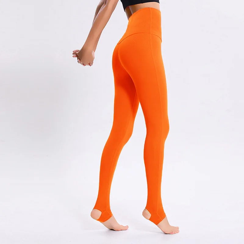 Цветные оранжевые брюки для йоги длинные белые спортивные Леггинсы Стрейчевые