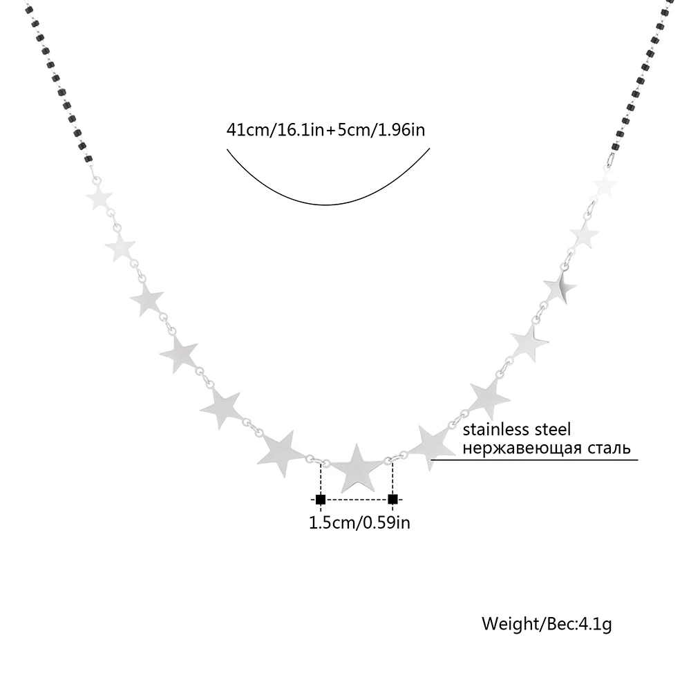 2020 Новые звезды ожерелье &quotЗвездная Пыль" для женщин из нержавеющей стали