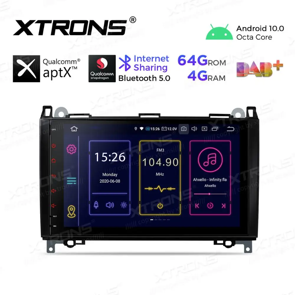 XTRONS Android 10 0 Qualcomm Bluetooth 5 автомобильный радиоплеер GPS для Mercedes Benz W245 W169 Viano Vito W639 Sprinter
