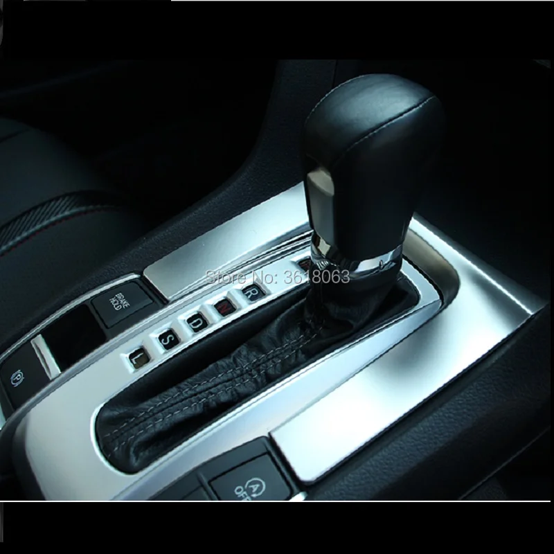

For Honda Civic 2016 2017 2018 2019 ABS Chrome Gear Shift Trims Gearshift Lever Cover Frame Car Styling Deconations Accessories
