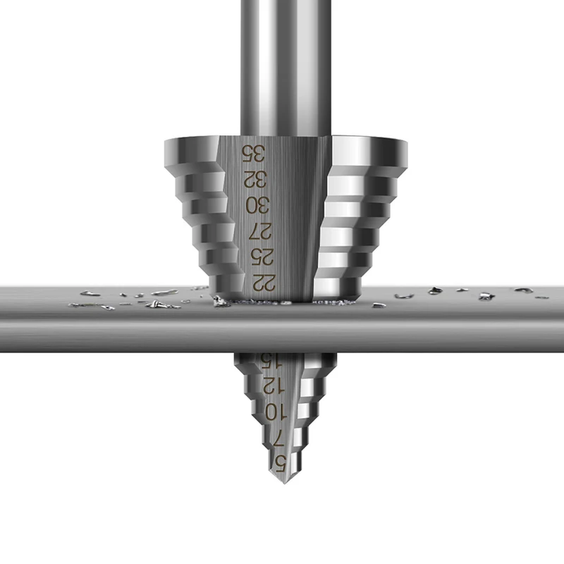 

1PCS Mata Bor Pagoda Kecepatan Tinggi Bahan Titanium HSS Ukuran 5-35mm