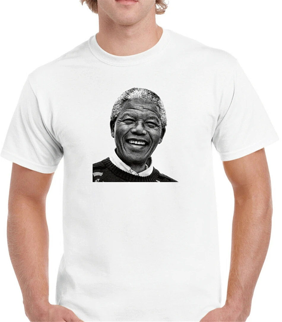 Мужская футболка Nelson Mandela Anti apteride Южная Африка Legend рисунок головы разные цвета и