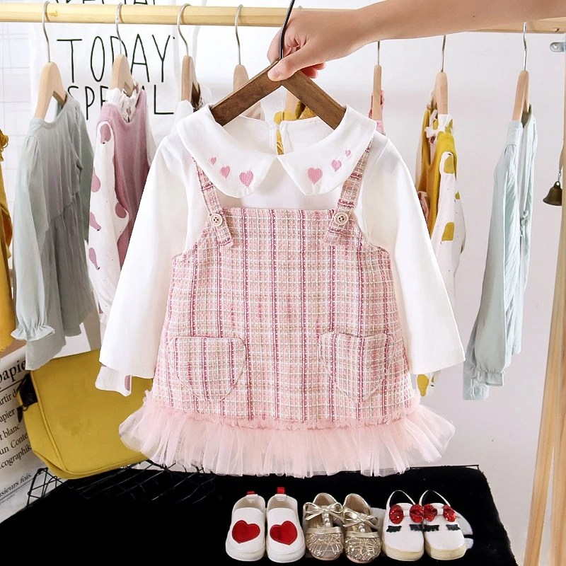 

Autumn Baby Girl Dress Long Sleeve Blouse+Princess Skirt Set Cotton Casual Outfits Girl Two-piece Dress Autumn Drop Shipping