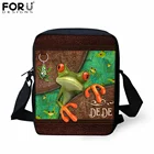 Забавный 3d-дизайн лягушки FORUDESIGNS, женские портативные сумки через плечо, сумка-мессенджер для подростков, маленькие сумки через плечо с клапаном для детей и девочек, сумка