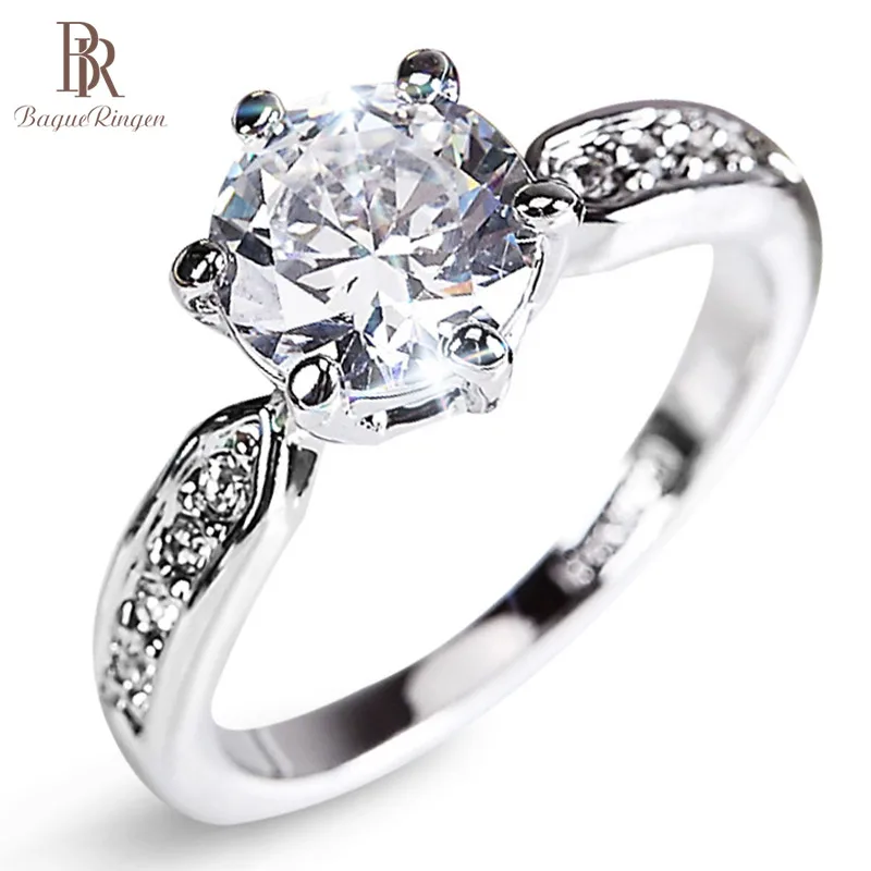 Женское кольцо с цирконием AAAA Bague обручальное цвета розового золота ювелирное