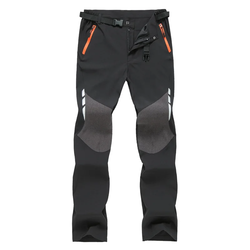 Men Black Pants TWTOPSE зимние мужские спортивные, из флиса, штаны для велоспорта, флисовые, водонепроницаемые, MTB, шоссейные, велосипедные штаны, теплый термальный поход штаны для велоспорта - Цвет: Men Black Pants