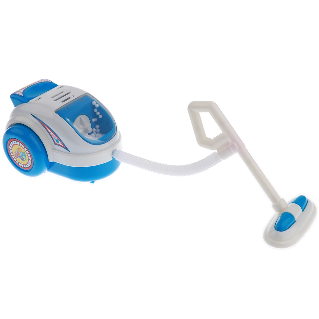 Синий пылесос мини прибор (на батарейках АА) для детей притворяйтесь играйте в