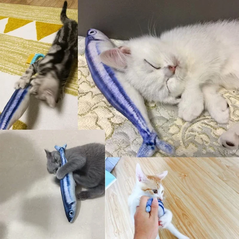3PCS Catnip Toy Set Simulation Fish-Shaped Doll Pet Pillow Chew Supplies Fish Flutter Cat Anti-Wrinkle | Дом и сад