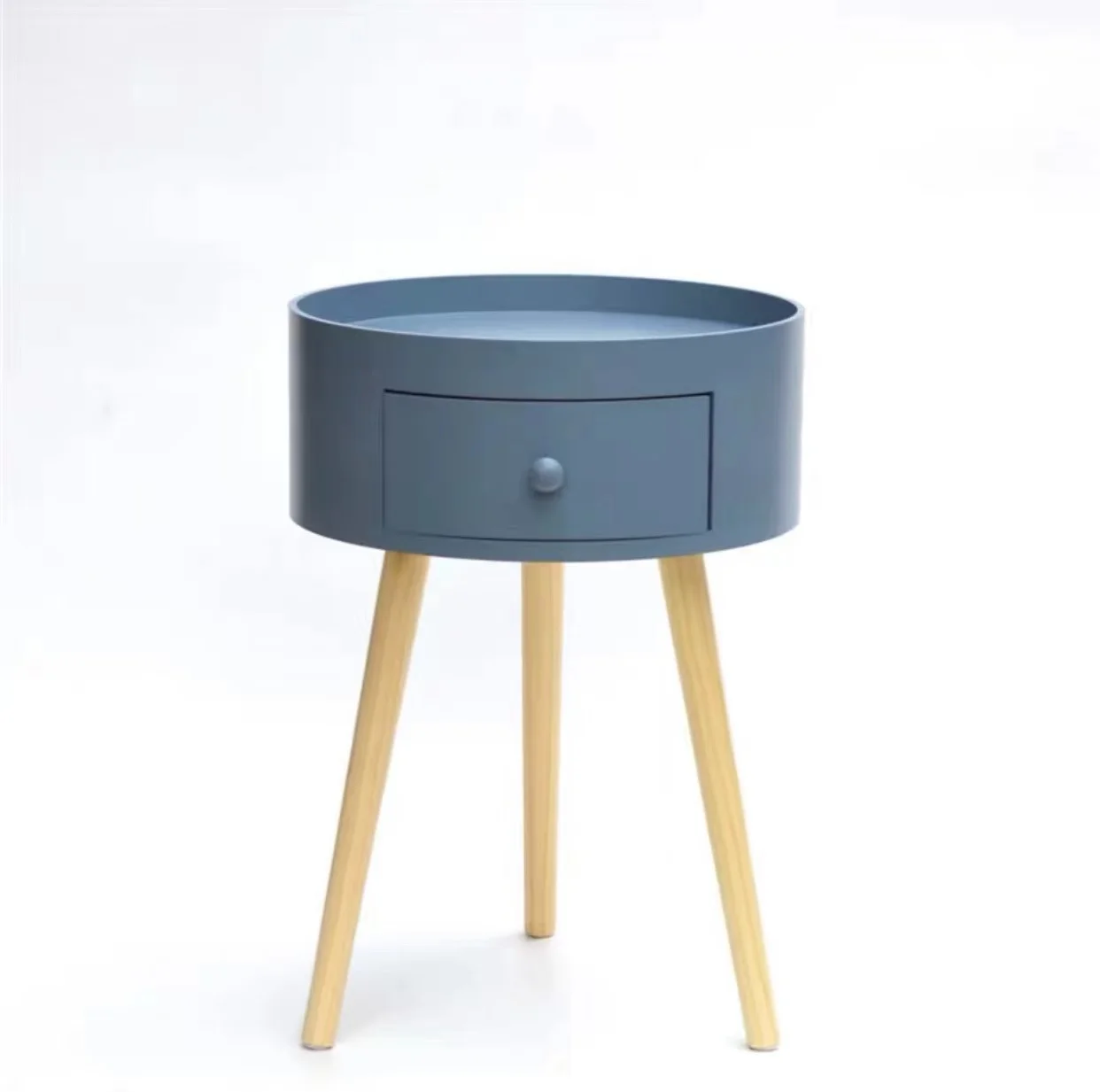 Прикроватная тумбочка круглая мебель простая современная сборка детский